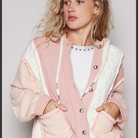 P7870–POL THERMAL KNIT QUILTED JACKET AND PANTS (SEPERATE) - Picture 3 of 6